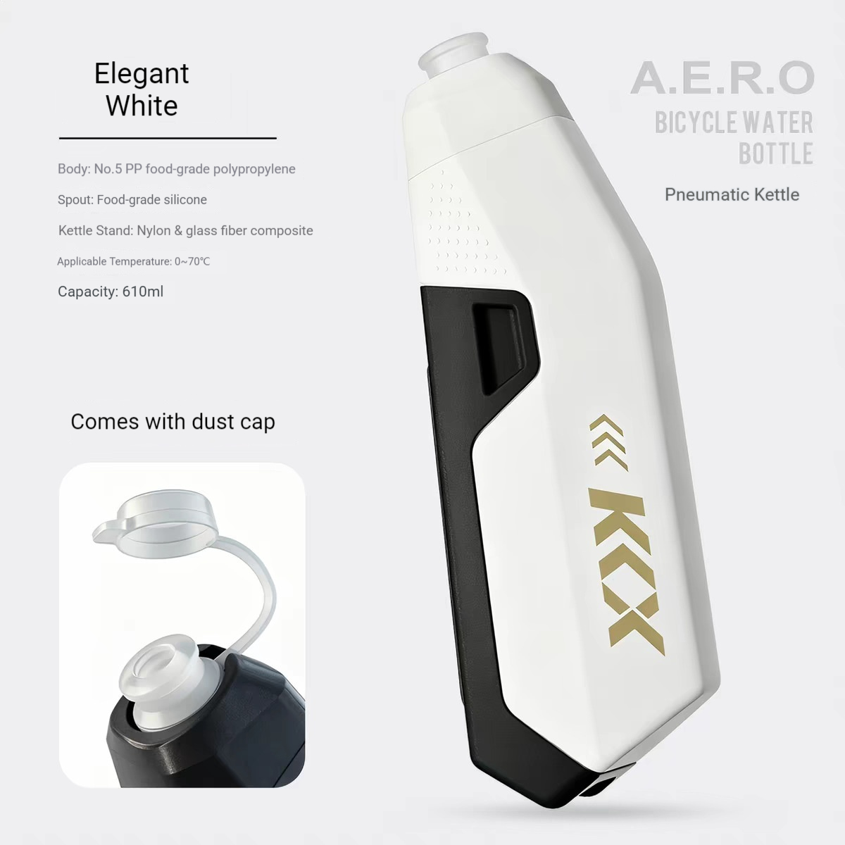 Mountain Biking Water Bottle - Garrafa de água aerodinâmica de grande