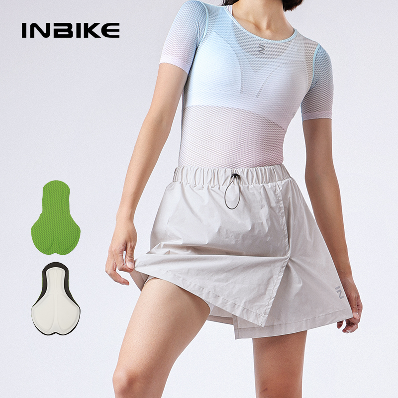 Mountain Biking Pants Women - INBIKE-Shorts profissionais de bicicleta acolchoados femininos,