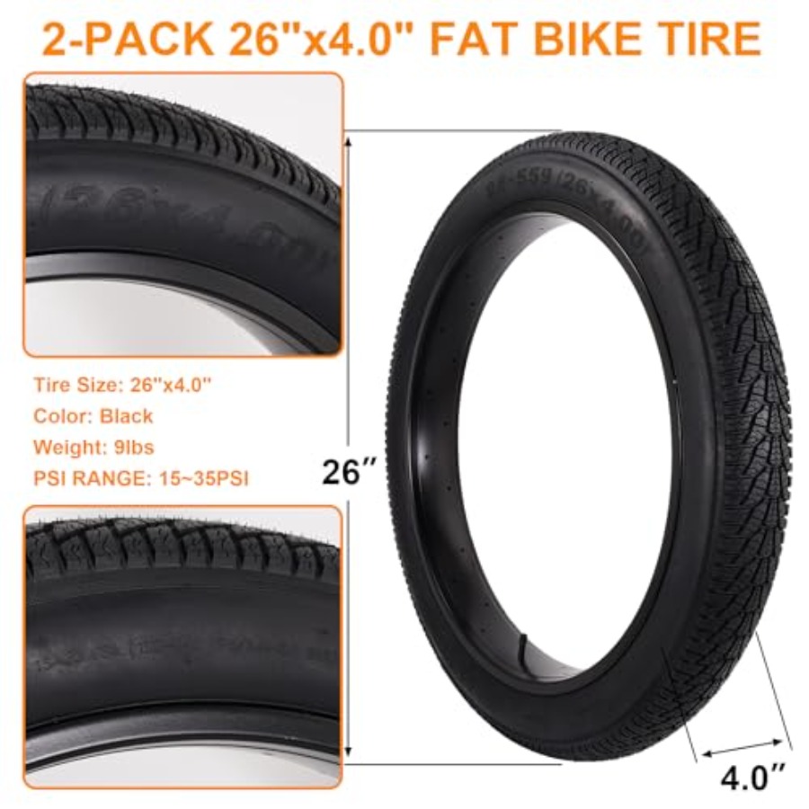 Pneu de Bicicleta Fat Bike 26x - Mountain Biking Youtube avaliação e preço