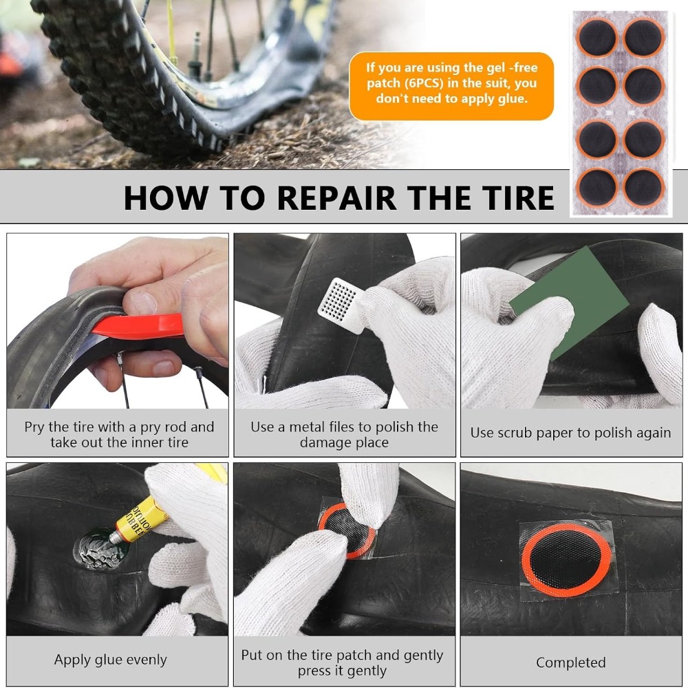 Kit de Reparo de Pneus de Bici - Mountain Biking Youtube avaliação e preço